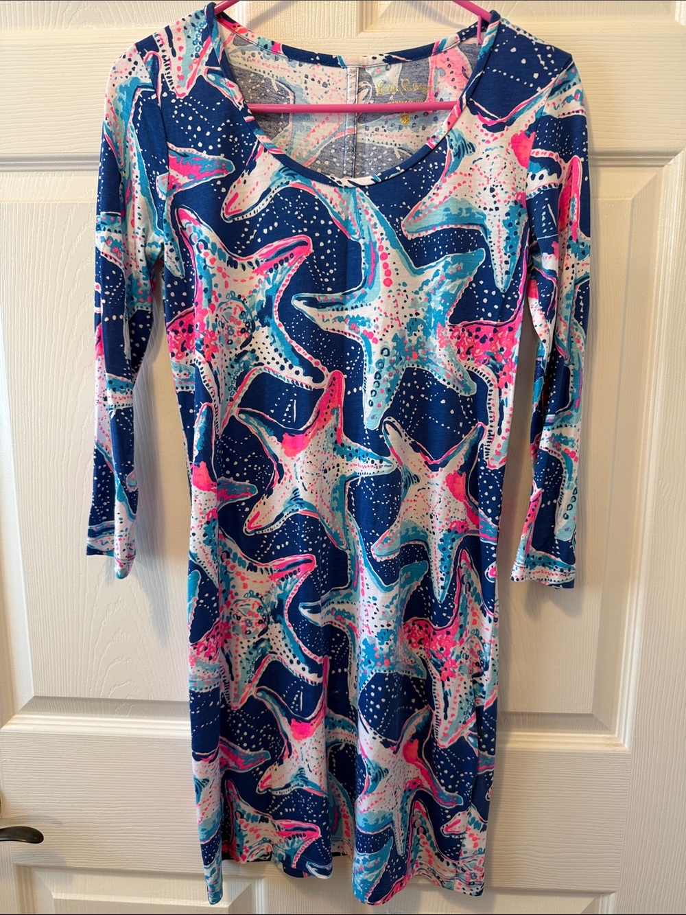 Lilly Pulitzer Starfish Print Scoop Neck Dress